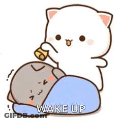 Bunny Putting Head On Another Bunny Babe Wake Up GIF