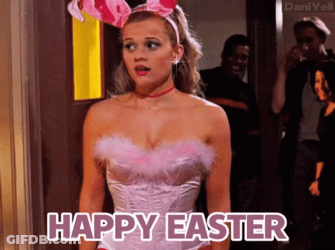 Bunny Reese Witherspoon Good Morning Happy Easter GIF