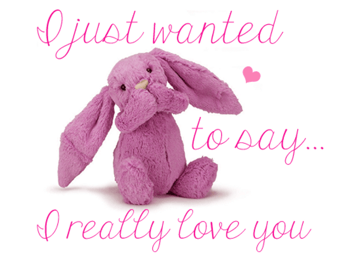 Bunny Romantic Digital Text Message GIF