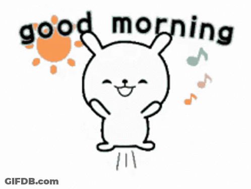 Bunny Saying Good Morning GIF
