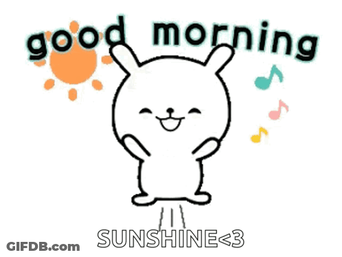Bunny Saying Good Morning Sunshine GIF