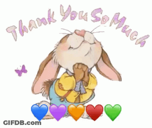 Bunny Saying Thank You So Much GIF