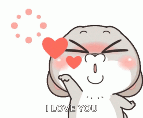 Bunny Sending Kisses I Love You GIF