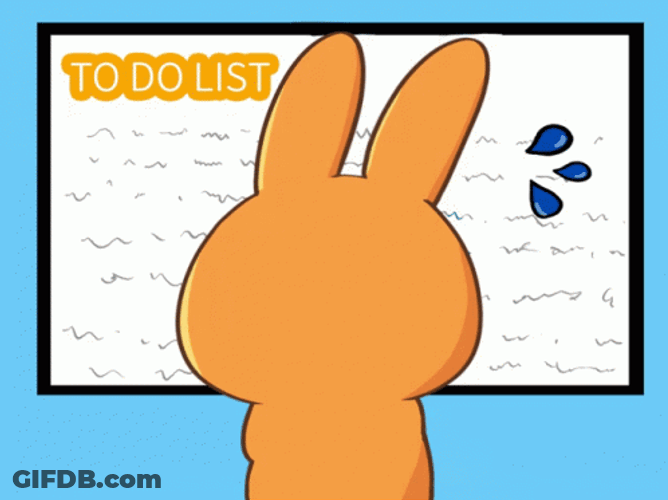 Bunny To Do Long List GIF