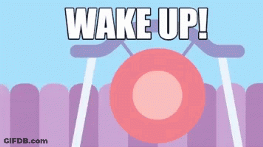 Bunny Wake Up Gong GIF