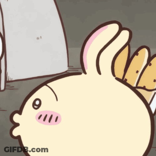 Bunny With Number 9 On Head GIF