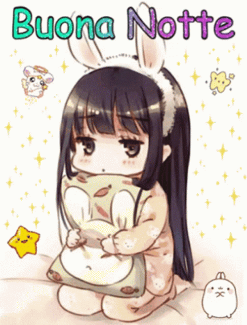 Buonanotte Cute Chibi Anime Girl GIF