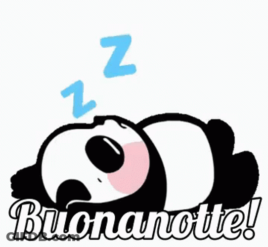 Buonanotte Cute Sleeping Panda GIF