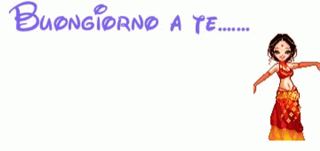 Buongiorno Dancing Lady Animation GIF
