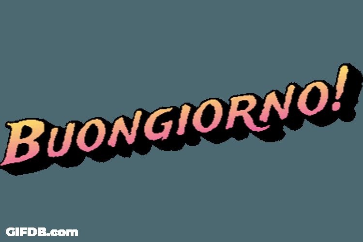 Buongiorno Digital Text Artwork GIF