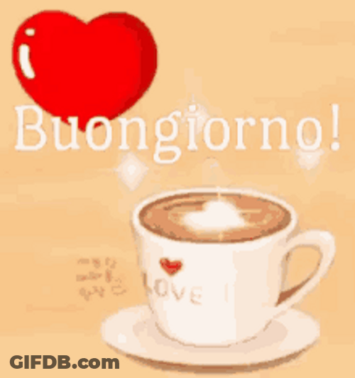 Buongiorno Jumping Heart Graphic Design GIF