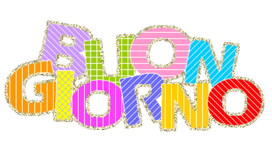 Buongiorno Shimmering Letters Graphic Art GIF