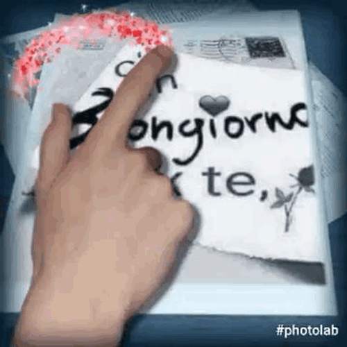 Buongiorno Writing Heart Shape Design GIF