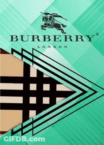 Burberry London Poster With Horse And Rider GIF