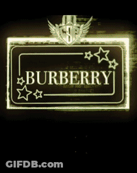 Burberry Sign With Stars GIF