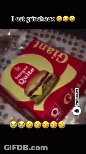 Burger Box With Smiley Faces GIF