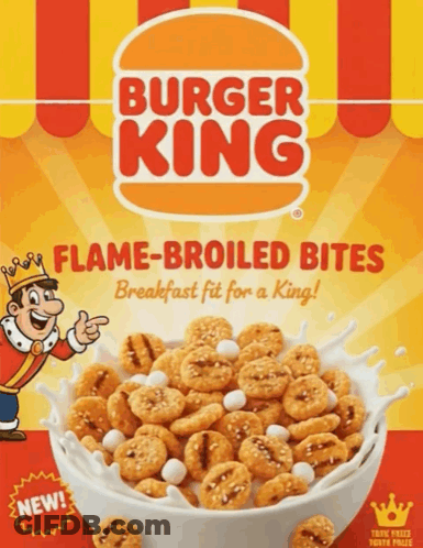 Burger King Flame Broiled Bites Cereal GIF