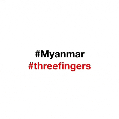 Burma Myanmar Three Fingers Salute GIF