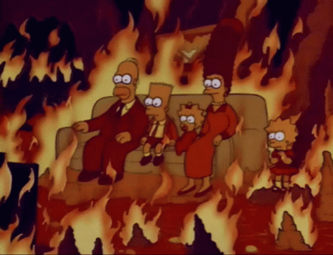 Burn Like Hell Simpsons GIF