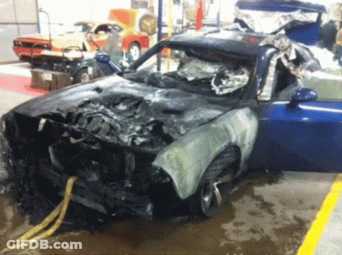 Burned Dodge Cars GIF