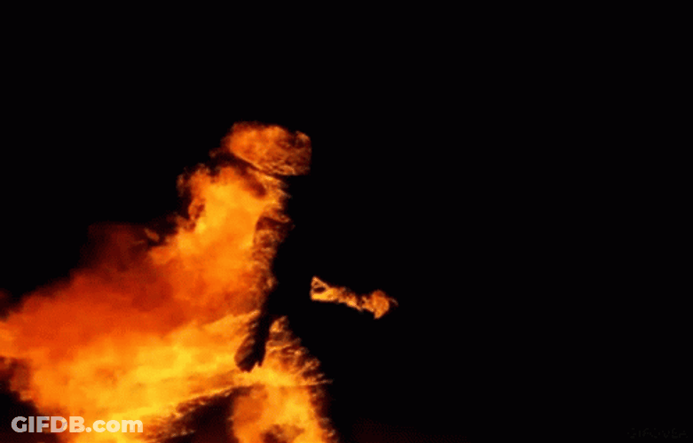 Burning Body Hair On Fire GIF