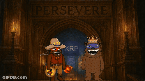 Burning City With XRP Banner GIF