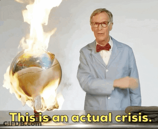 Burning Globe Global Warming Crisis GIF