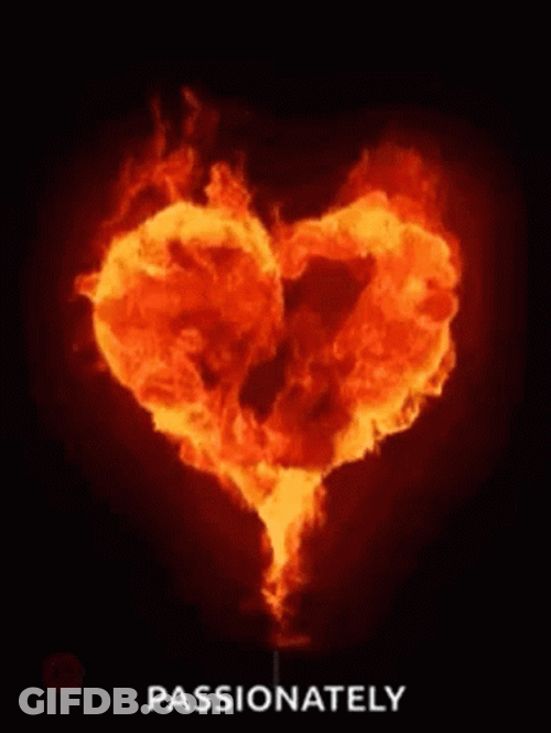 Burning Heart Passionately GIF