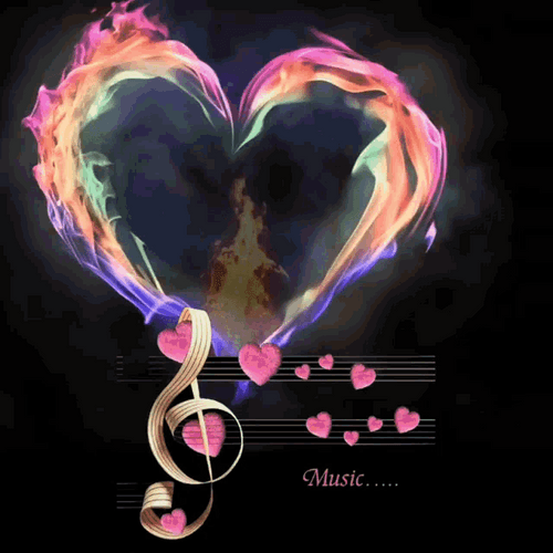 Burning Love For Music GIF