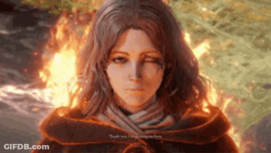 Burning Melina Elden Ring Video Game GIF