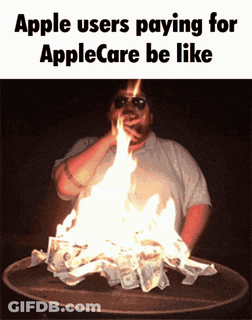 Burning Money AppleCare Apple Laughing GIF