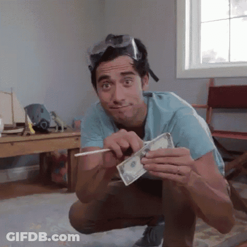 Burning Money Boom More Money GIF