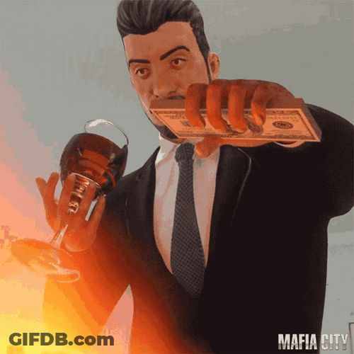 Burning Money Mafia City Game GIF