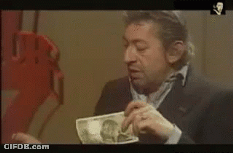 Burning Money Serge Gainsbourg GIF
