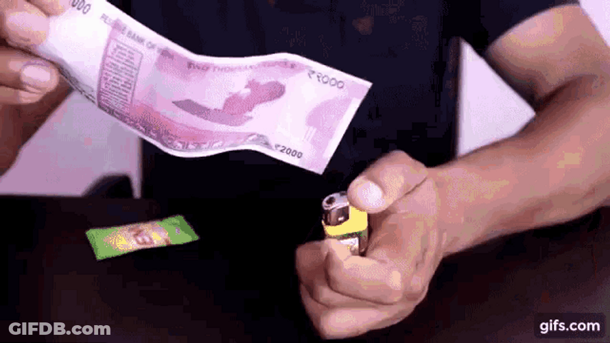 Burning Money Subscribe Slow Burn GIF