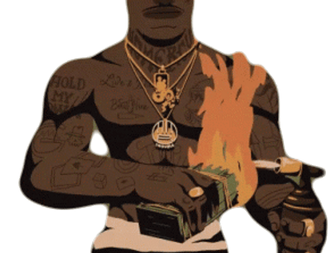 Burning Money Torch Gangsta Hiphop Gangster GIF