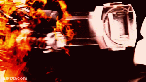 Burning Object With Letter O GIF
