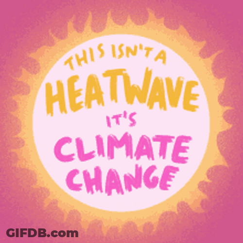 Burning Sun Hot Weather Text Animation GIF
