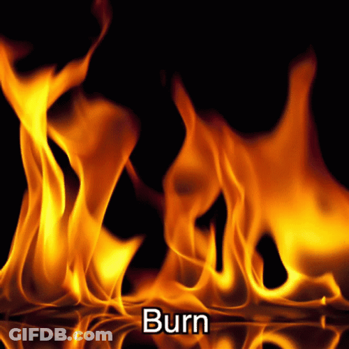 Burning With Wide Flame GIF