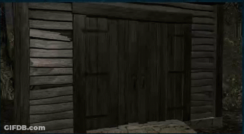Burning Wooden Building GIF