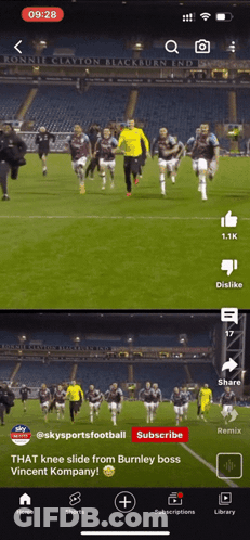 Burnley Knee Slide GIF