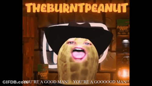 Burnt Peanut Cowboy Cartoon GIF
