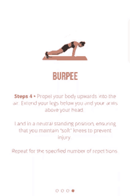 Burpee Full Body Exercise Step By Step Tutorial GIF