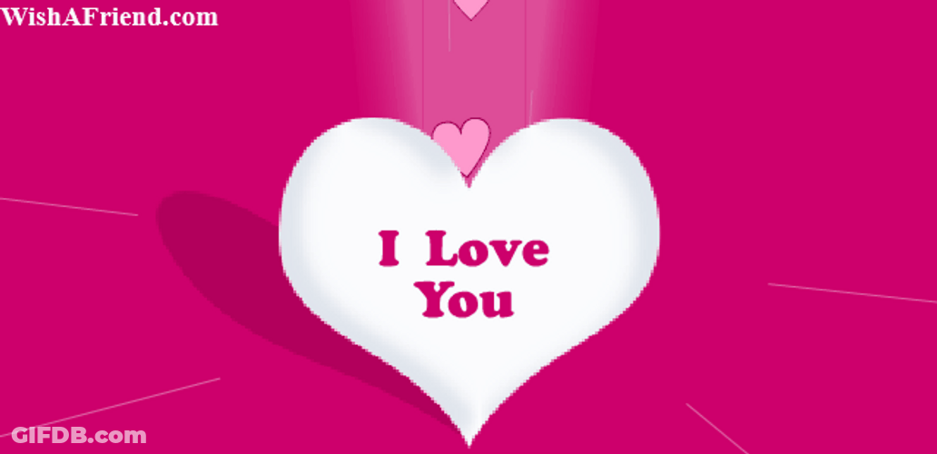 Bursting Heart My Love Pink Background GIF