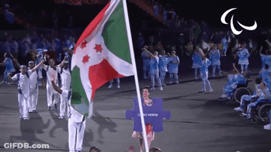 Burundi Flag Paralympic Games Athletics GIF