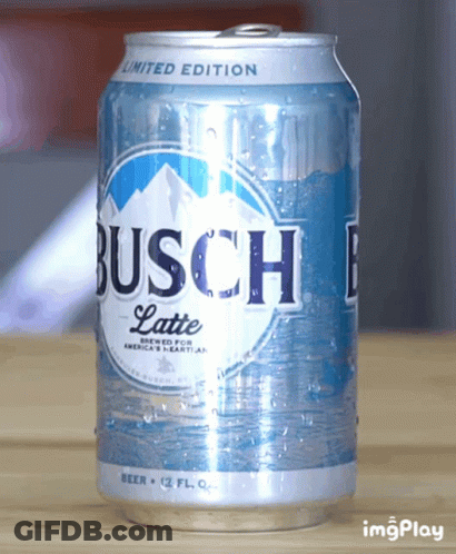 Busch Latte Beer Can GIF