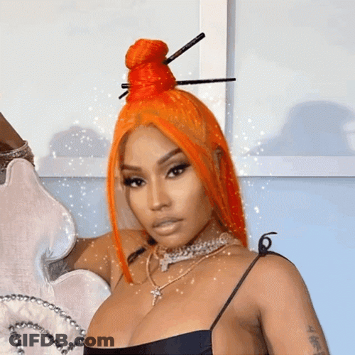 Busty Nicki Minaj Shaking Head GIF