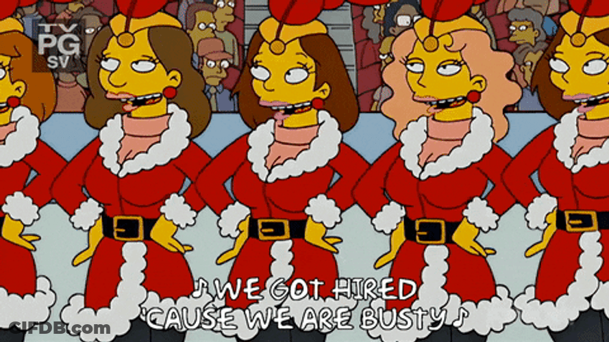Busty Simpson Santa Ladies GIF