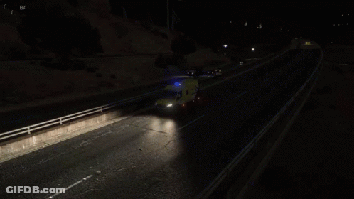 Busy City Street With Rescue911.de GIF