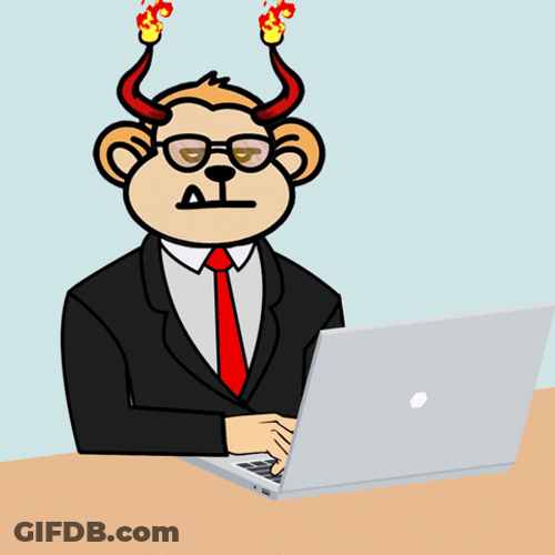 Busy Monday Bull Head Removed GIF